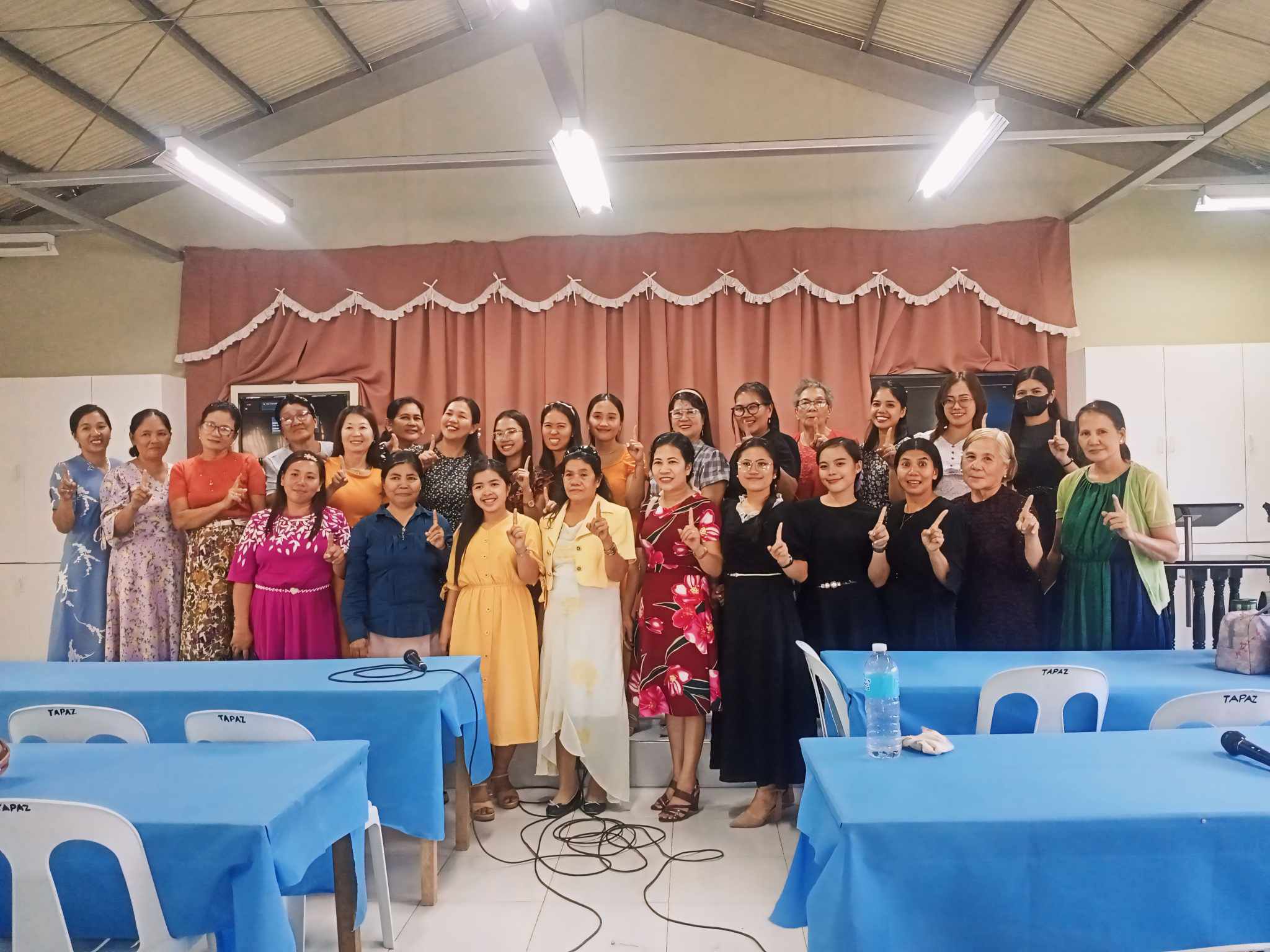 Community members gathering at the Amherst Congregation
